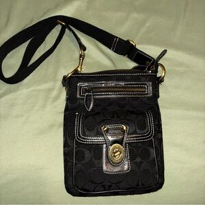 Coach Black Bag with Brass Details